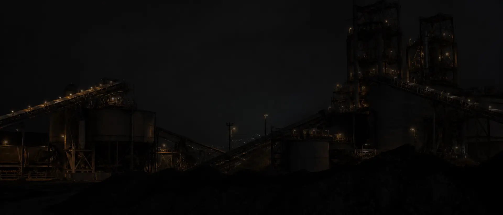 Mine infrastructure silhouette