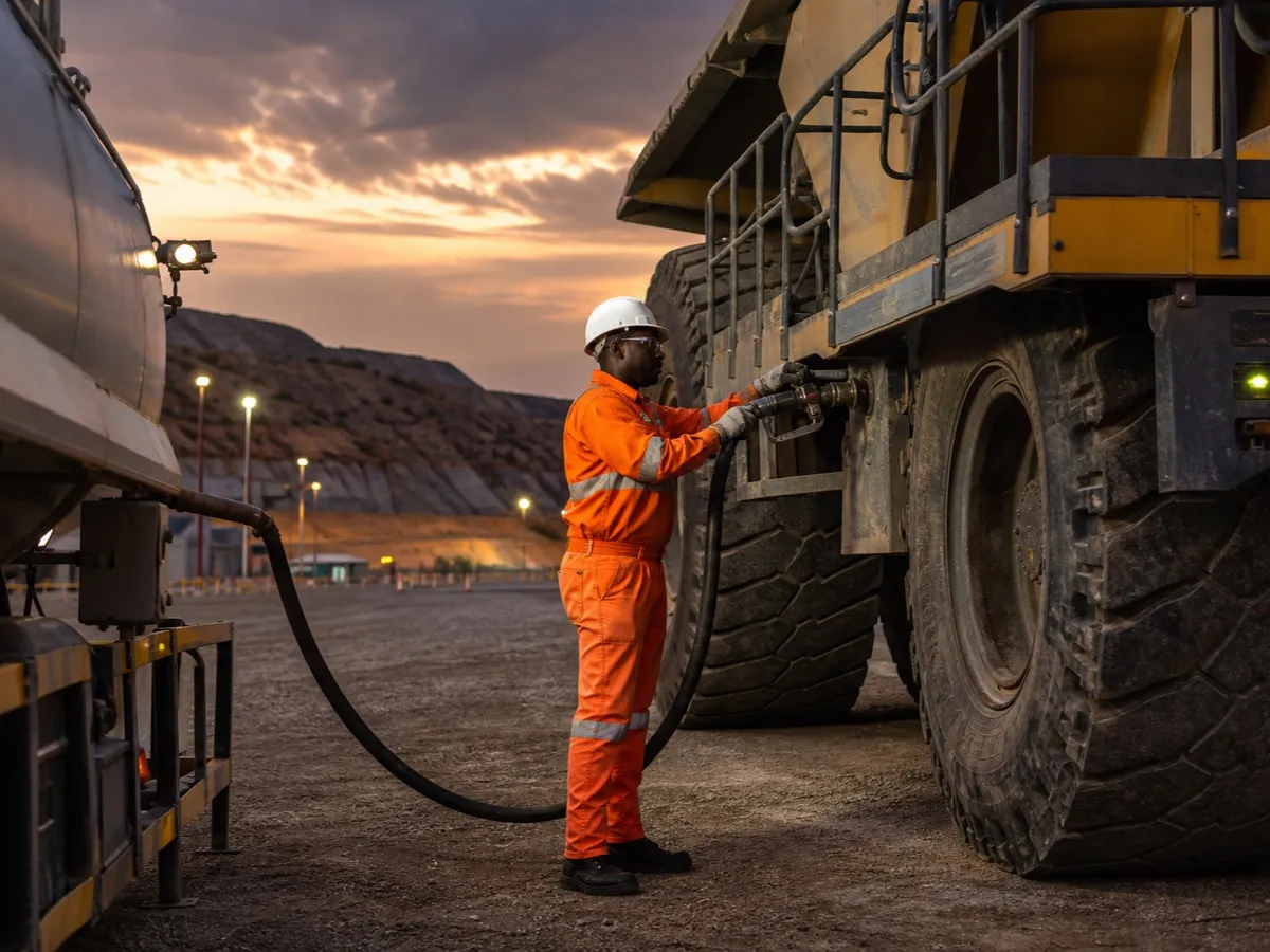 Fuel monitoring system on mining equipment